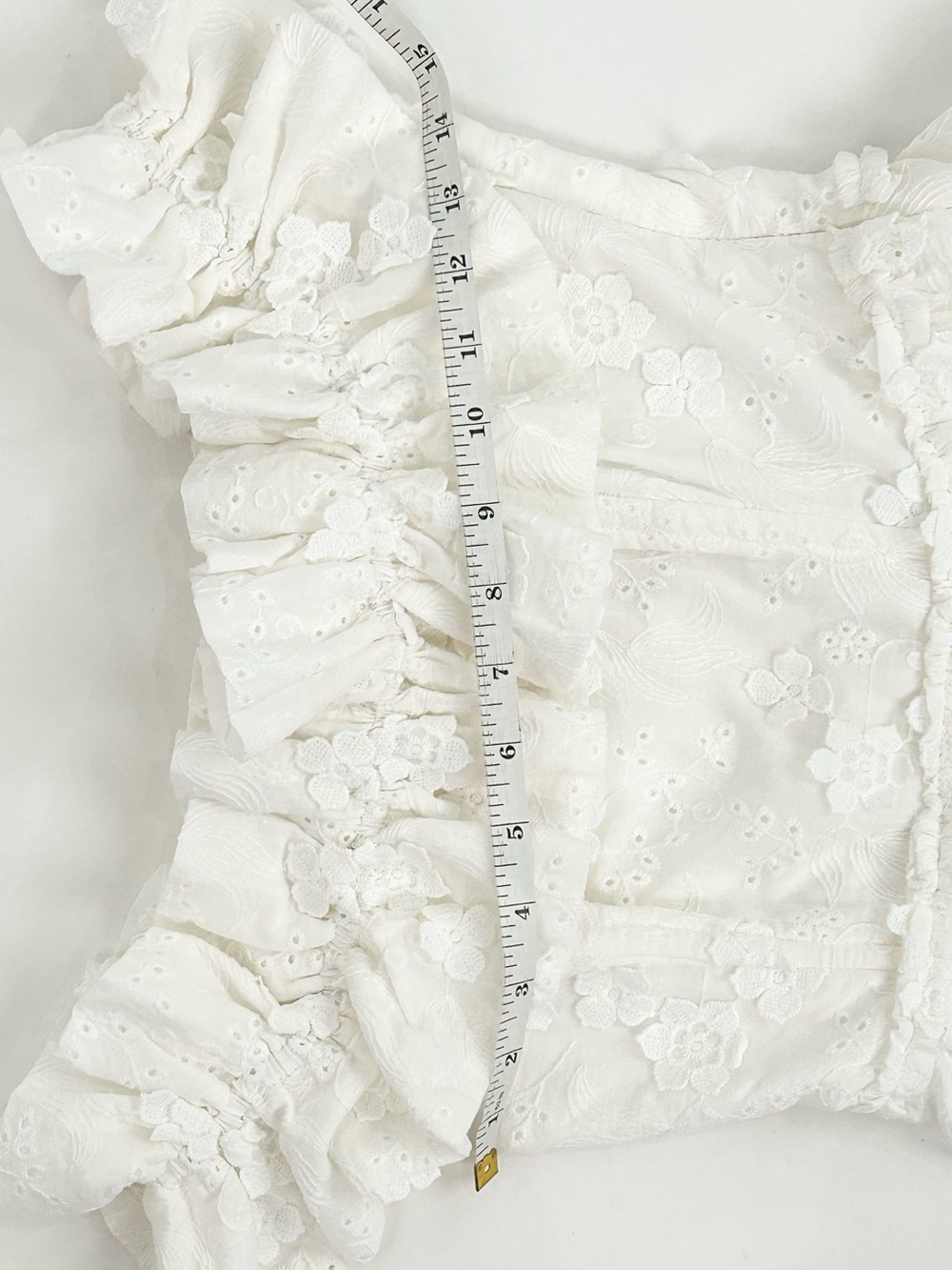 ASTR The Label White Floral Embroidered Maxi Dress XS Bridal Wedding - Picture 8 of 14